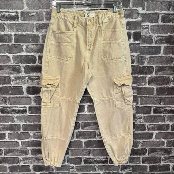 We the Free Free People cargo jeans tan pockets - Picture 1 of 11